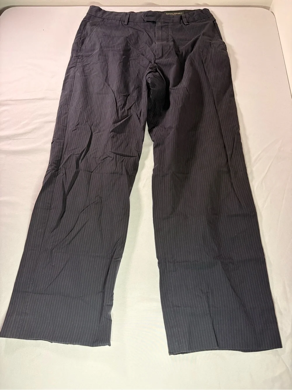 Banana Republic Men's Charcoal Pinstripe Dress Pants